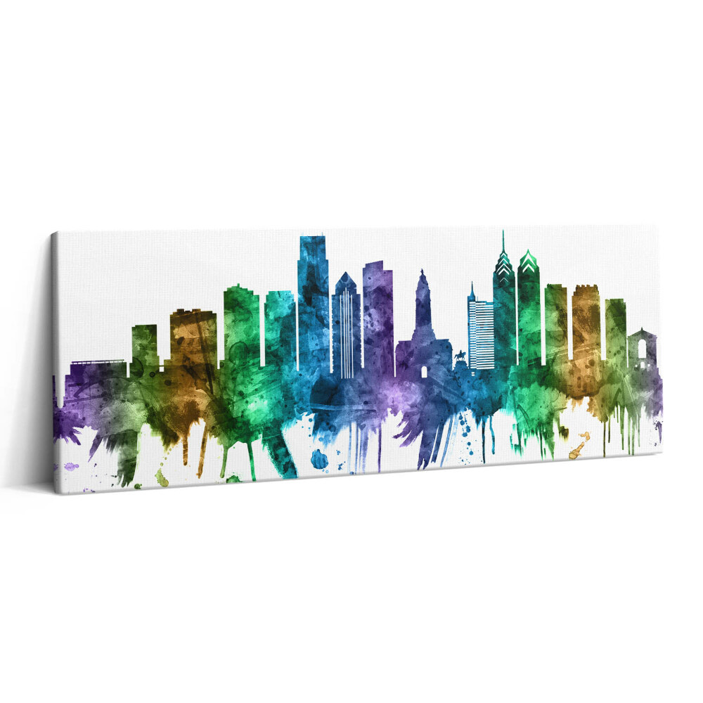 Canvas kép 125x50 Színes illusztráció Philadelphia