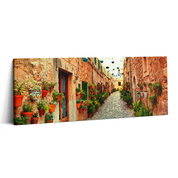 Canvas kép 125x50 Utca Valldemossa faluban