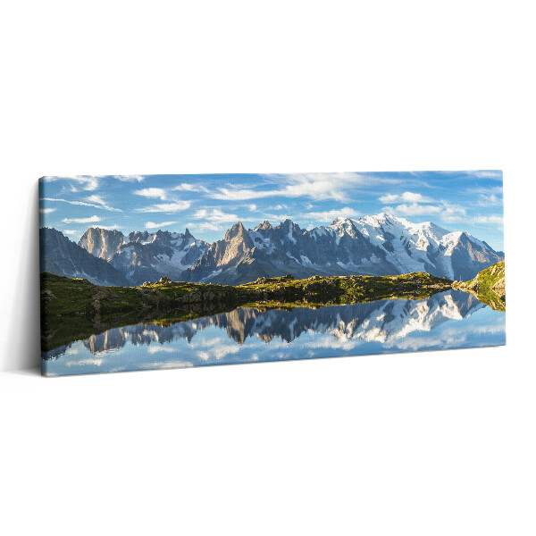 Canvas kép 125x50 Francia Alpok a Chamonix völgyében