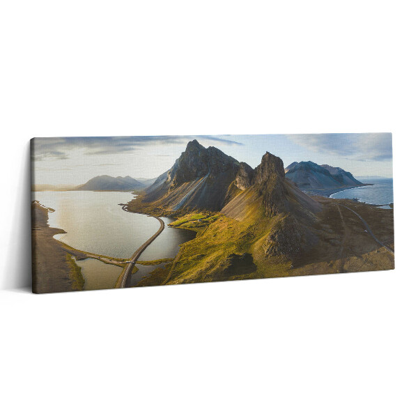 Canvas kép 125x50 Festői út Izlandról
