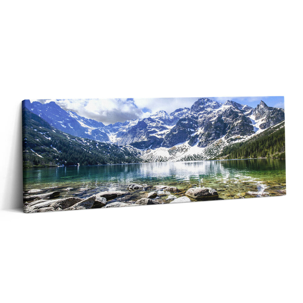 Canvas kép 125x50 Tájkép hegyekkel és tavakkal