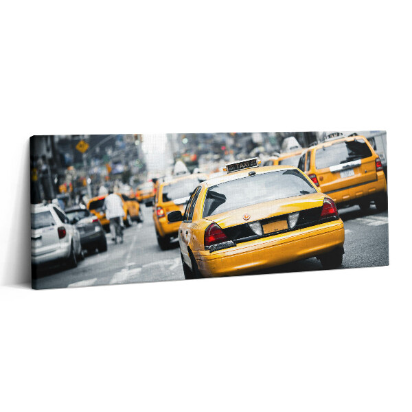 Canvas kép 125x50 New York-i taxisok a városi dugóban