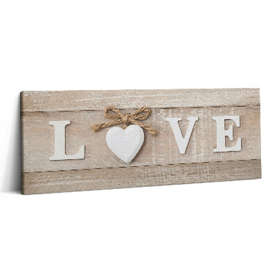 Canvas kép 125x50 Szerelem felirat
