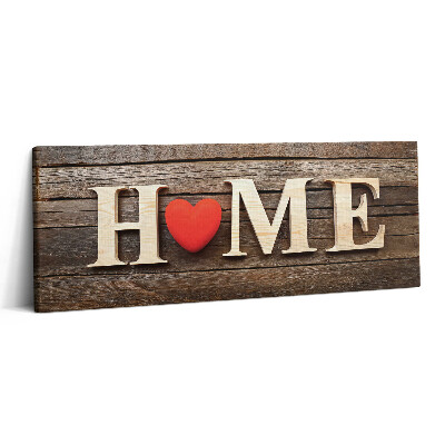 Canvas kép 125x50 Felirat otthon