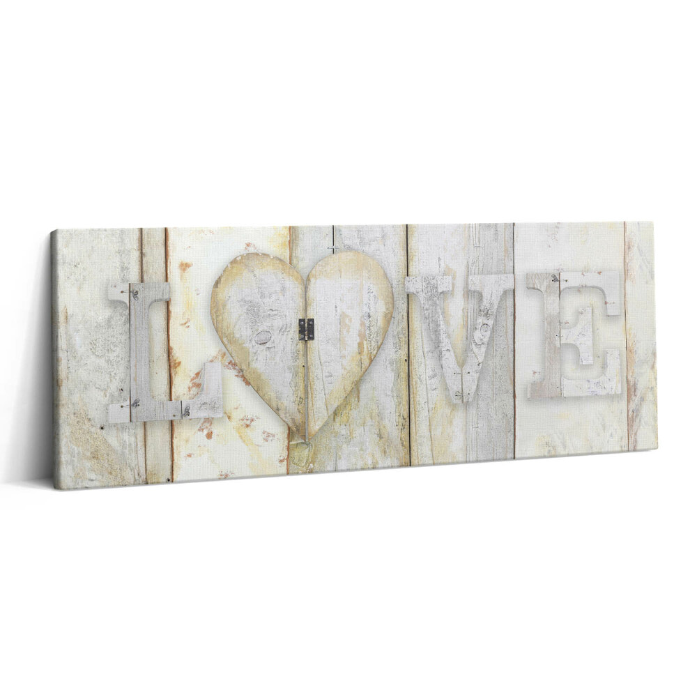 Canvas kép 125x50 Szerelem felirat