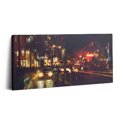 Vászonkép 140x70 Elmosódott festett város