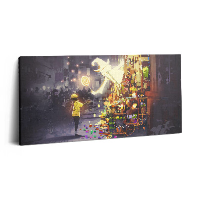 Vászonkép 140x70 Illusztráció egy varázslatos tündérmeséről