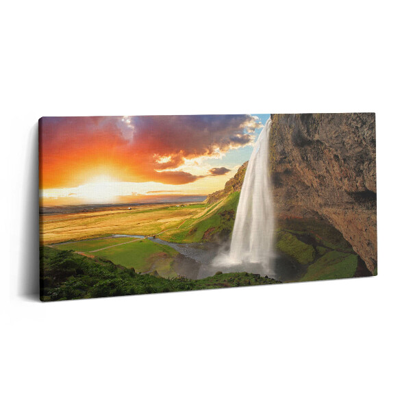 Vászonkép 140x70 Vízesés Izlandon