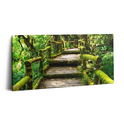 Vászonkép 140x70 Fából készült gyaloghíd - agroturizmus
