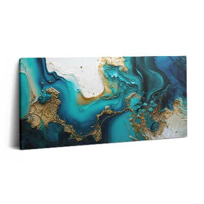 Vászonkép 140x70 Türkiz absztrakció