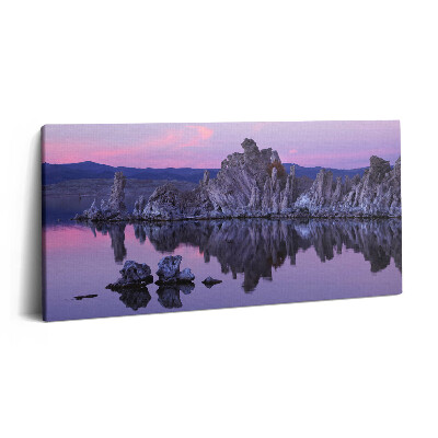 Vászonkép 140x70 A sziklák tükröződése a vízben