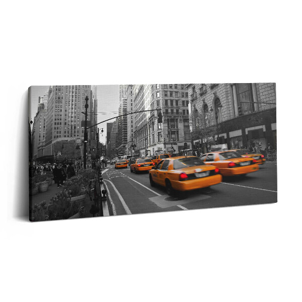 Vászonkép 140x70 Taxiforgalom egy manhattani sugárúton