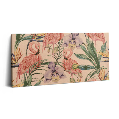Vászonkép 140x70 Trópusi virágok boho stílusban