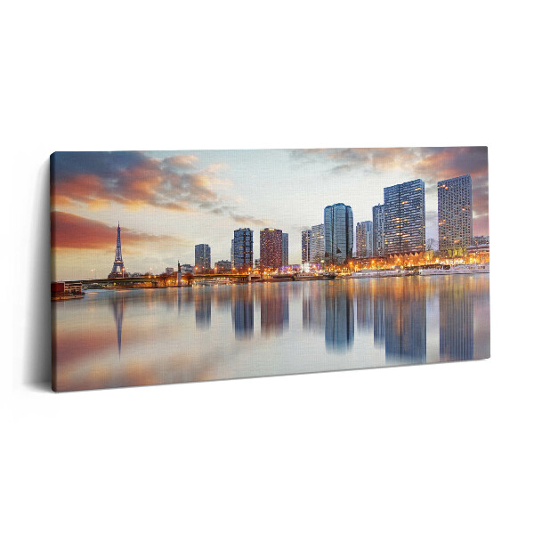 Vászonkép 140x70 Párizsi panoráma az Eiffel-toronnyal