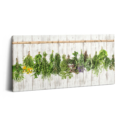 Vászonkép 140x70 Szárított gyógynövények és növények