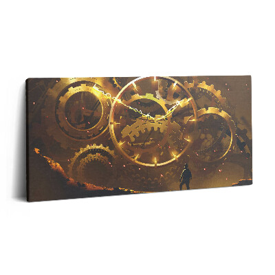 Vászonkép 140x70 Egy arany óraszerkezet illusztrációja
