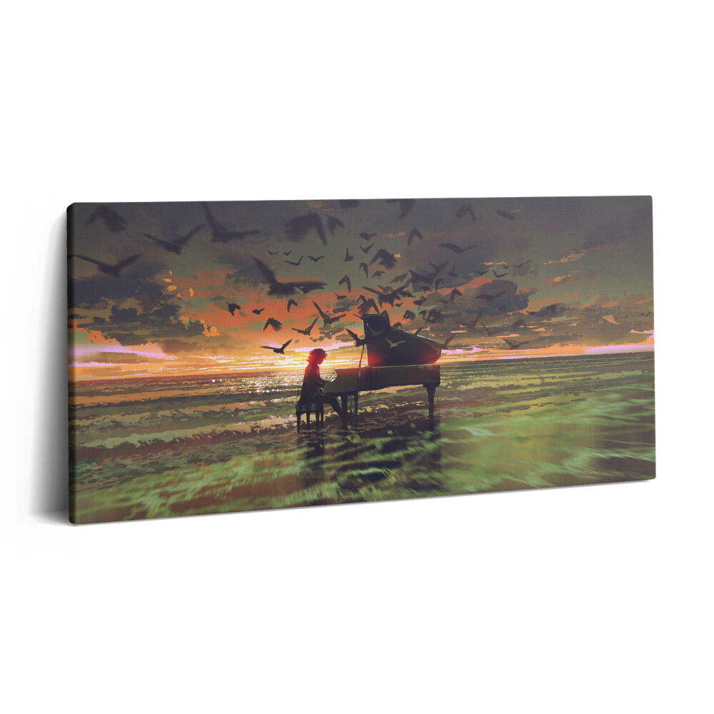 Vászonkép 140x70 Koncert a tengerparton