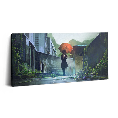 Vászonkép 140x70 Séta és angol időjárás