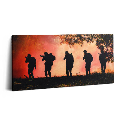 Vászonkép 140x70 Katonák a csatatéren