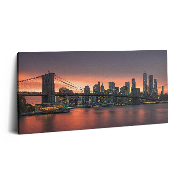 Vászonkép 140x70 Keleti folyó New Yorkban