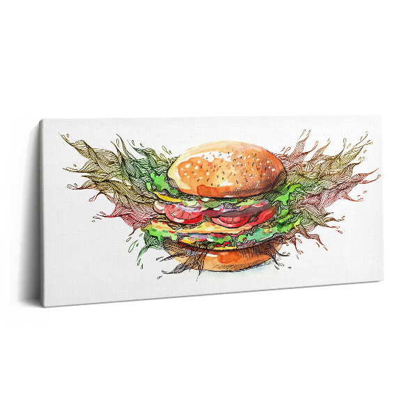 Vászonkép 140x70 XXL sajtburger