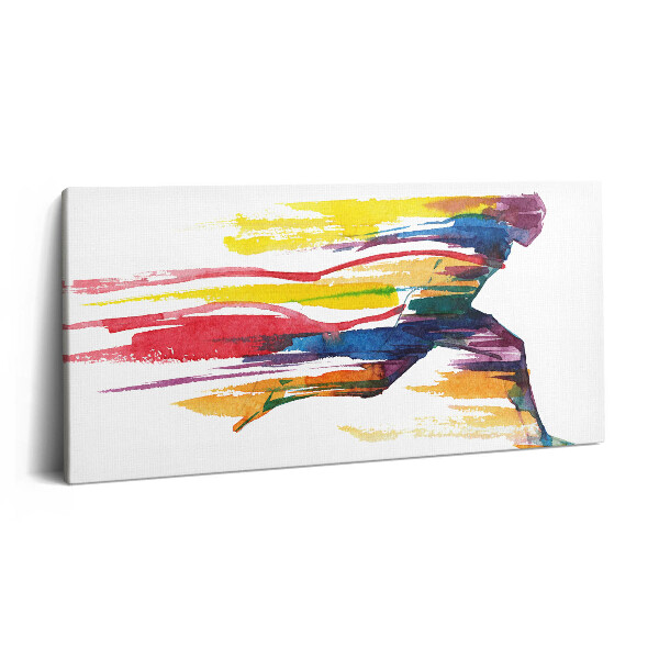 Vászonkép 140x70 Színes illusztráció egy futóról