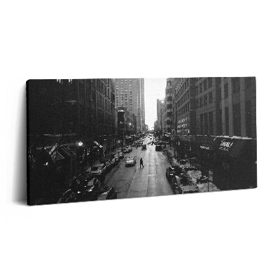 Vászonkép 140x70 Chicago fekete-fehér utcái