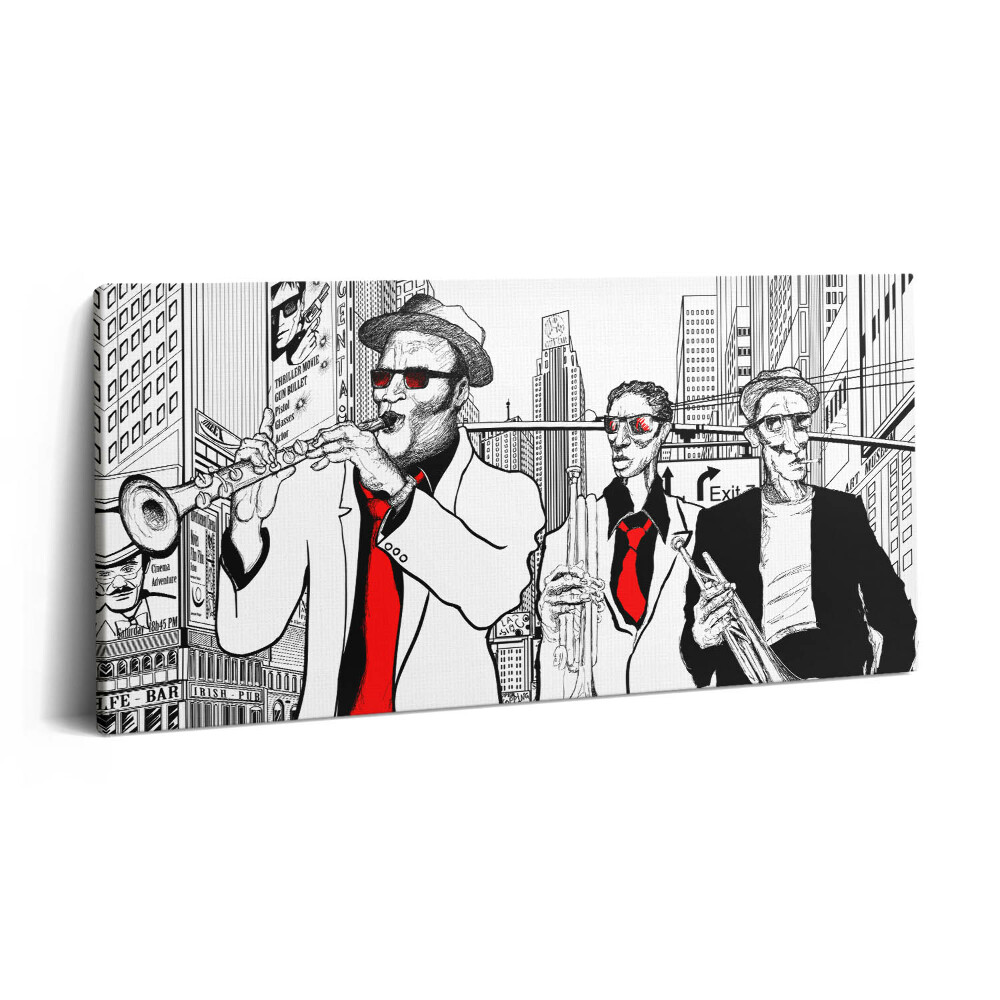 Vászonkép 140x70 jazz zenekar