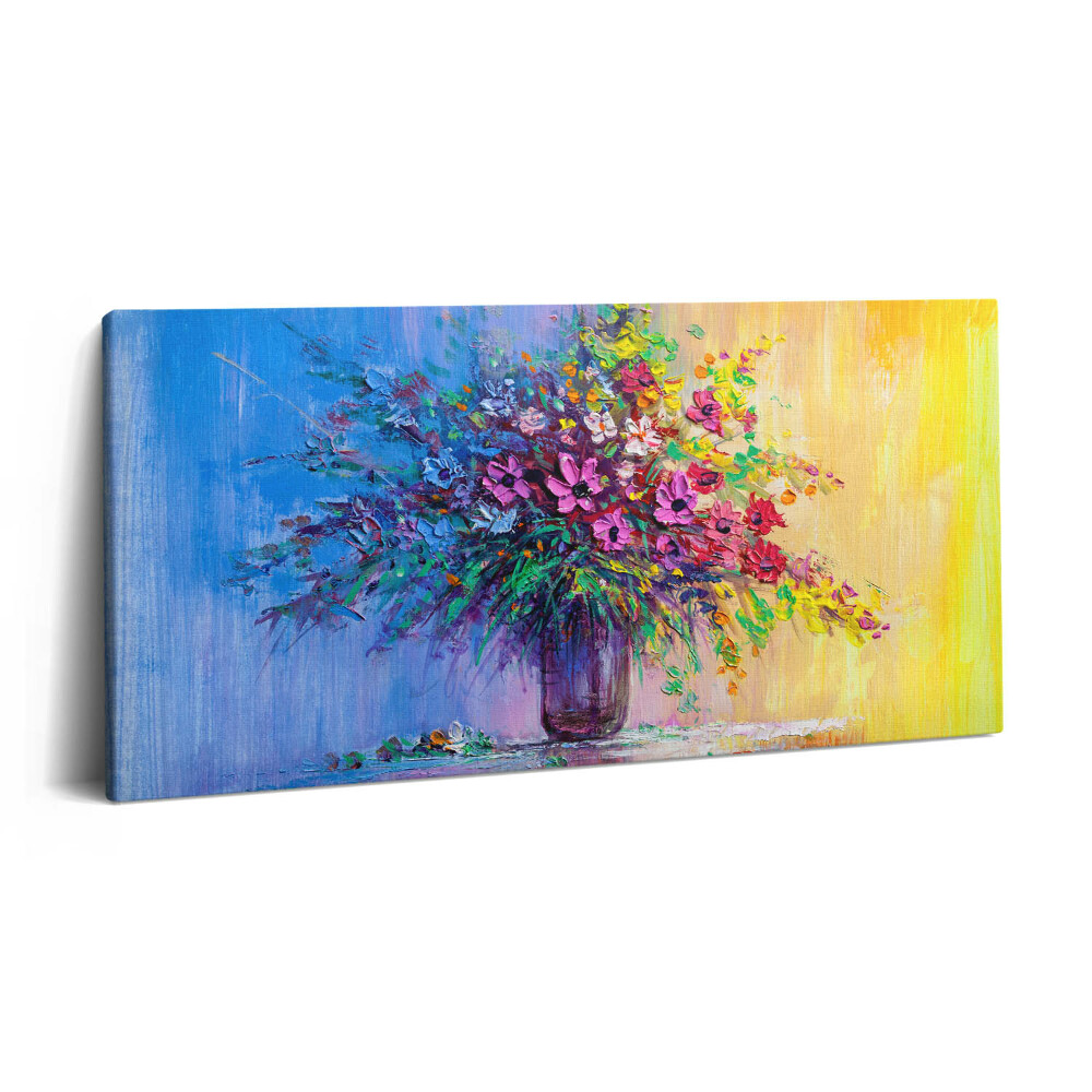 Vászonkép 140x70 Virágok vázában