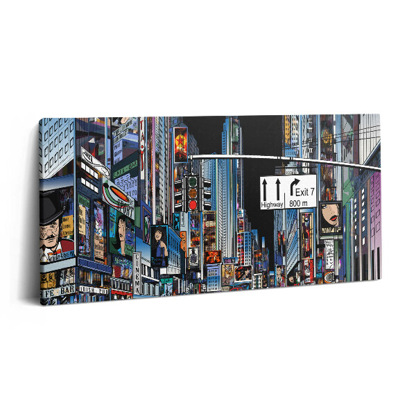 Vászonkép 140x70 New York éjjel