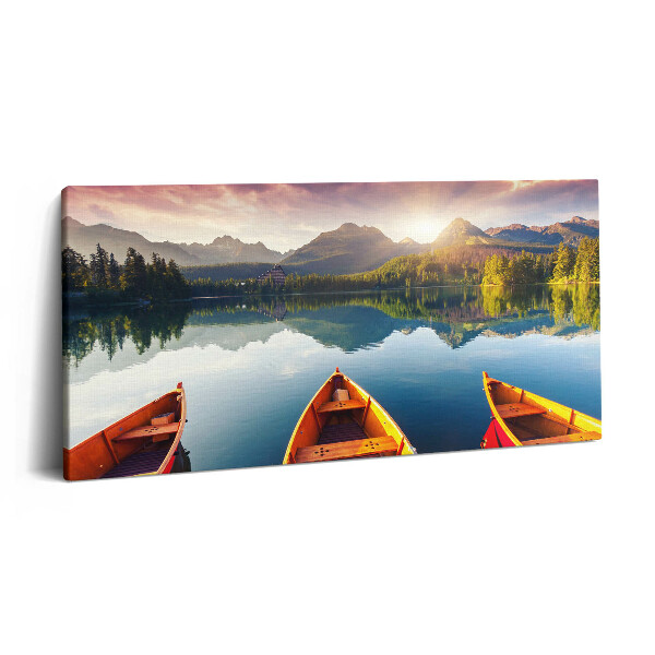 Vászonkép 140x70 Štrbské Mountain-lake Nemzeti Park Szlovákia