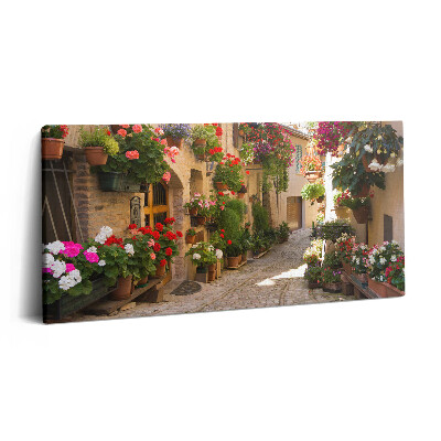 Vászonkép 140x70 Virágos sugárút