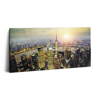 Vászonkép 140x70 Sanghaj éjszaka