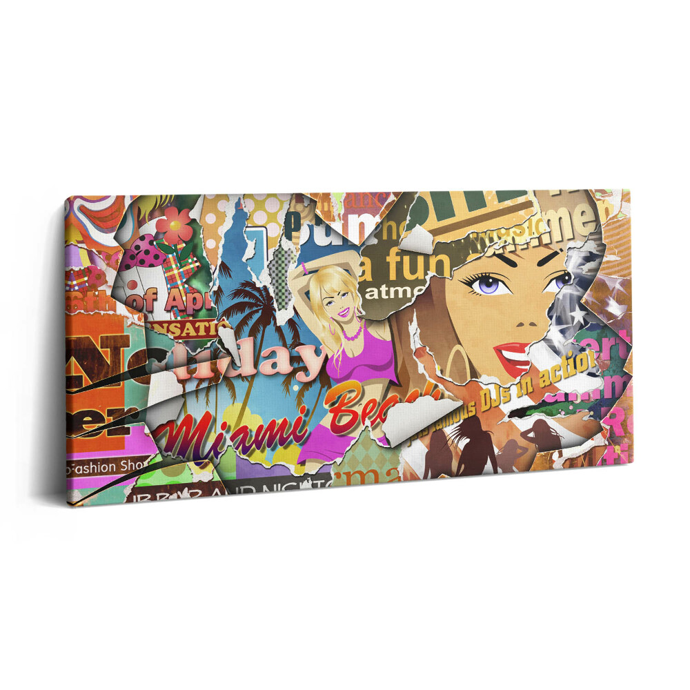 Vászonkép 140x70 Képeslap egy nyaralásról