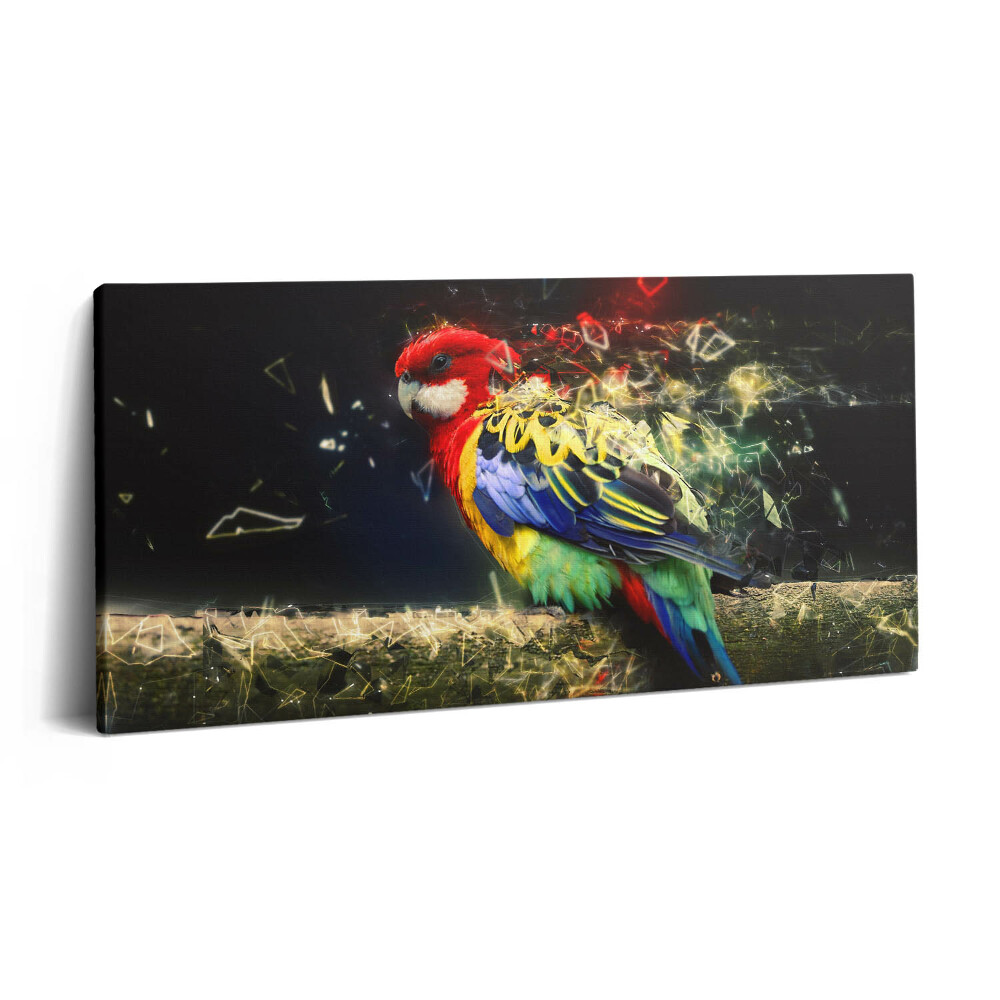 Vászonkép 140x70 Papagáj absztrakció