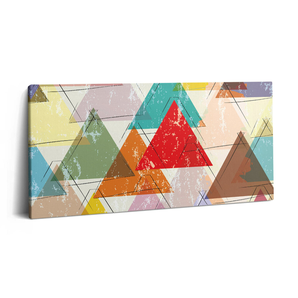 Vászonkép 140x70 Geometrikus mintás háromszögek