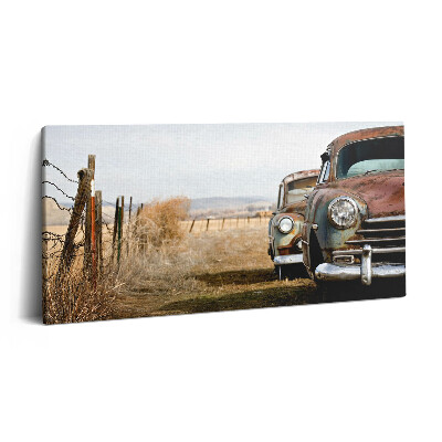 Vászonkép 140x70 Régi elhagyott autók