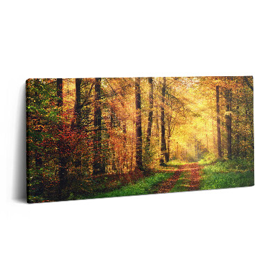 Vászonkép 140x70 Őszi erdei tájkép
