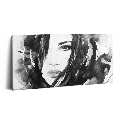 Vászonkép 140x70 Akvarell portré egy nőről