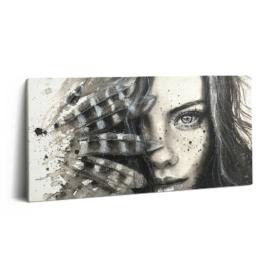 Vászonkép 140x70 Festett portré