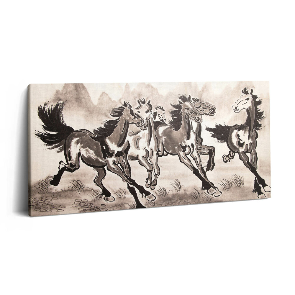 Vászonkép 140x70 Galoppozó lovak
