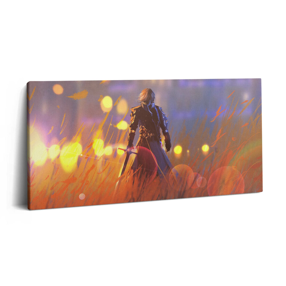 Vászonkép 140x70 Lovag karddal