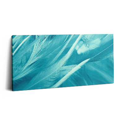 Vászonkép 140x70 Zöld és türkizkék vintage toll