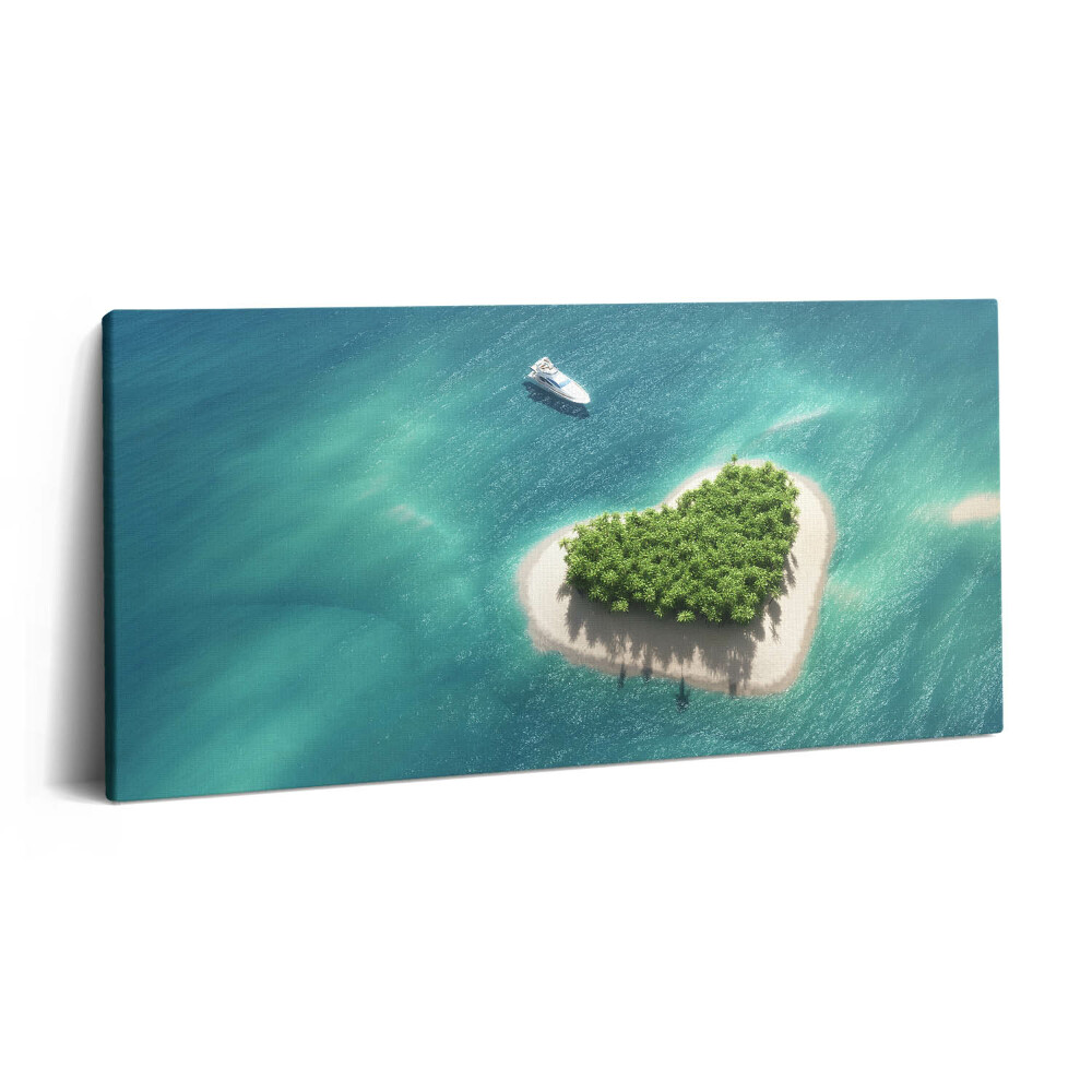 Vászonkép 140x70 Szív-sziget