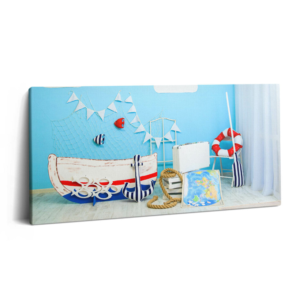 Vászonkép 140x70 Tengeri expedíció - gyerekszoba