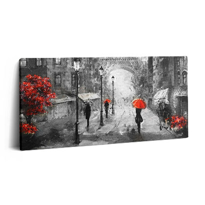 Vászonkép 140x70 Párizs utcái és az Eiffel-torony