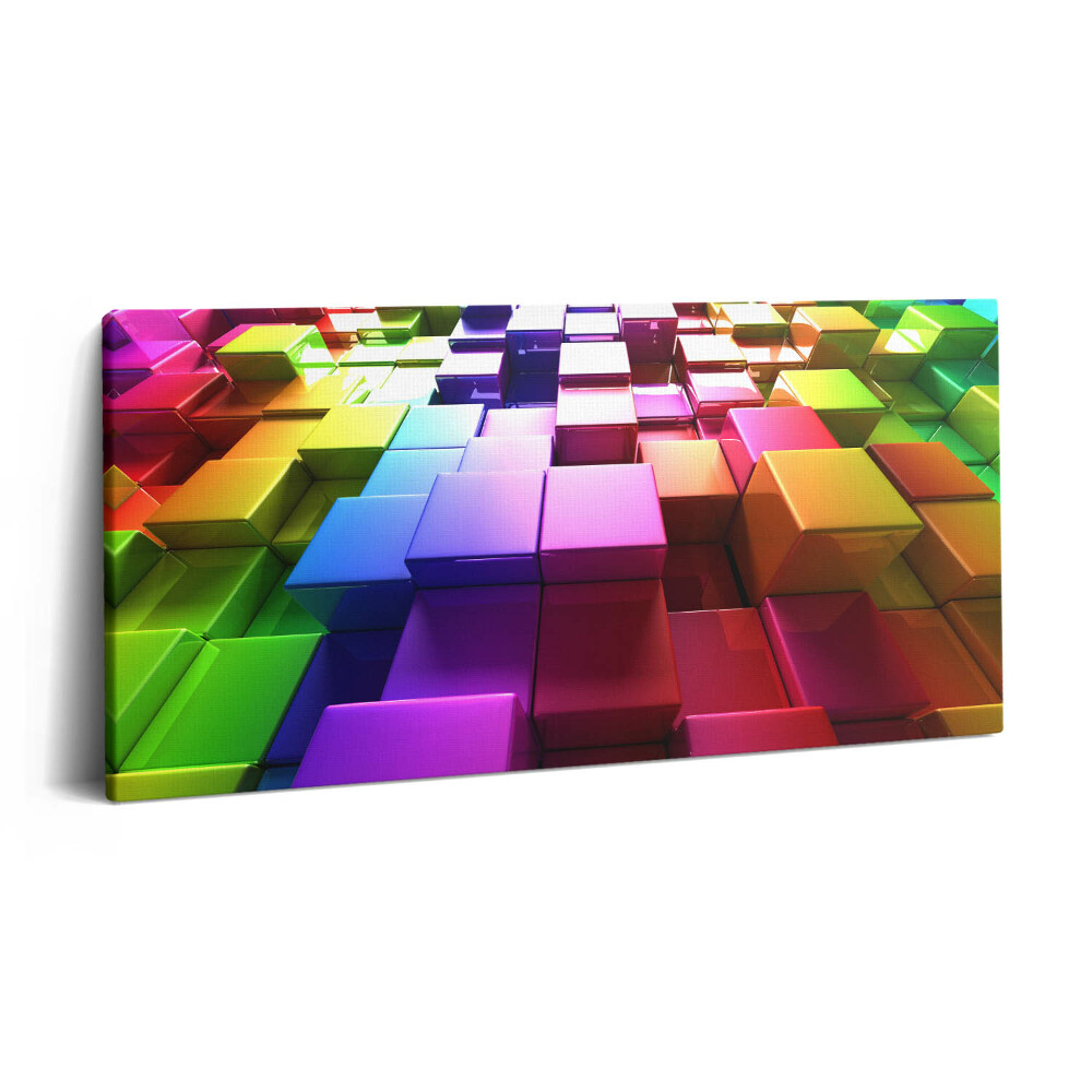 Vászonkép 140x70 Színes kockák