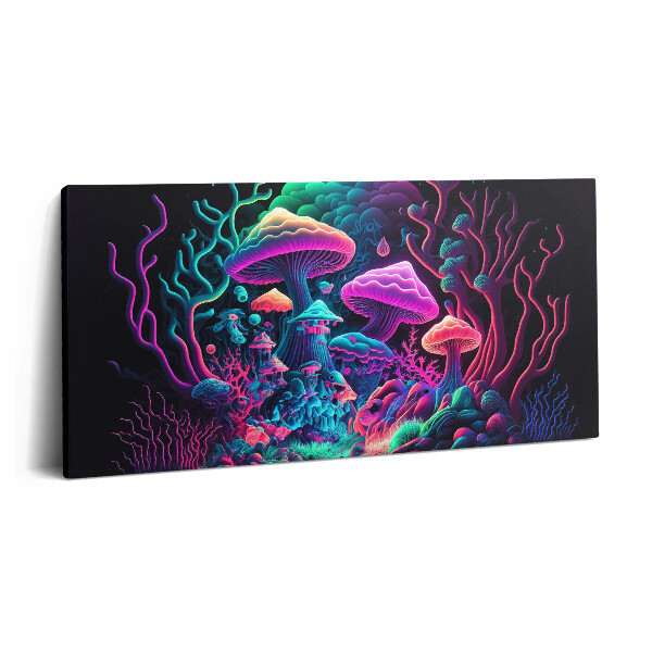 Vászonkép 140x70 Neon gomba