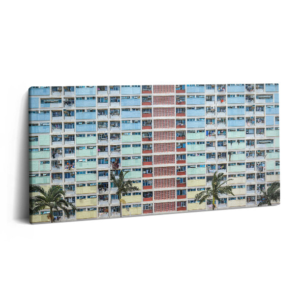 Vászonkép 140x70 Színes épület Hongkongban