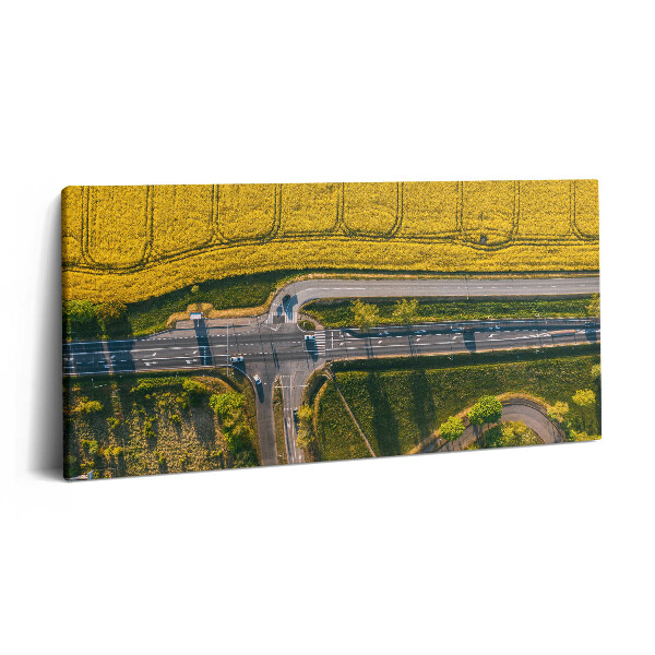 Vászonkép 140x70 Mezők egy drónról Poznanban
